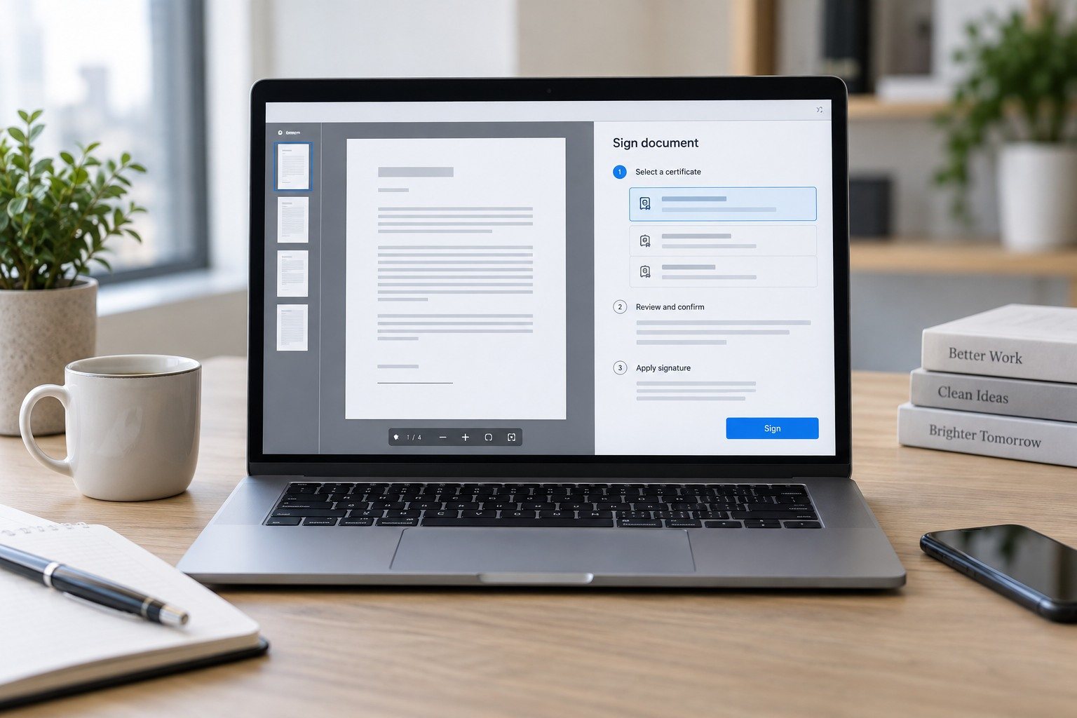 AutoFirma en Mac: instalación, certificados y solución de errores comunes — Imagen 1 Escena editorial sobre uso de autofirma en macos